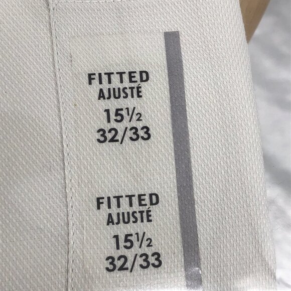 NWT Van Heusen pale Grey Button Up Fitted Dress Shirt size 15.5 32/33 - Picture 4 of 9